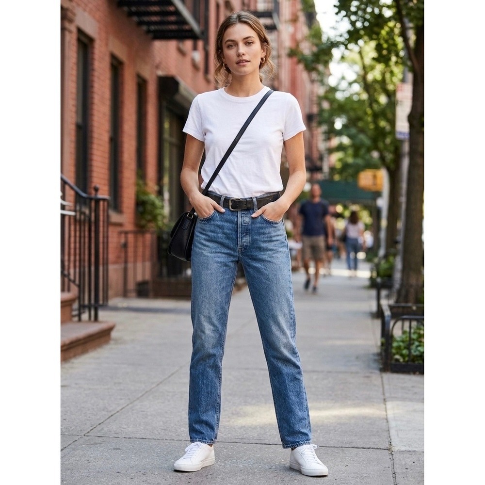 Citizens of Humanity Charlotte High Rise Straight Leg Jeans Blue 32x27.5
